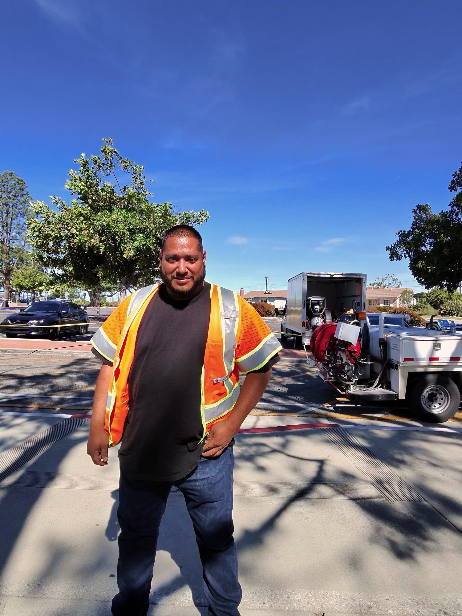 Speedee Drains hydro jet vacuum truck on-site